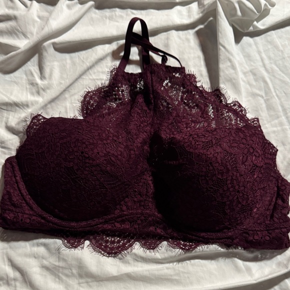 PINK Victoria's Secret Lace Bralette in Rich Burgundy - Picture 1 of 3
